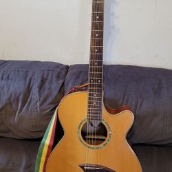 DEAN PERFORMER ACOUSTIC ELECTRIC GUITAR MODEL PERFORMER EGN MADE IN KOREA IN GLOSS NATURAL COLOR. 