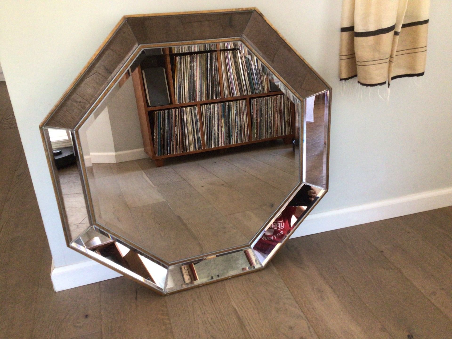 Large octagon wall mirror