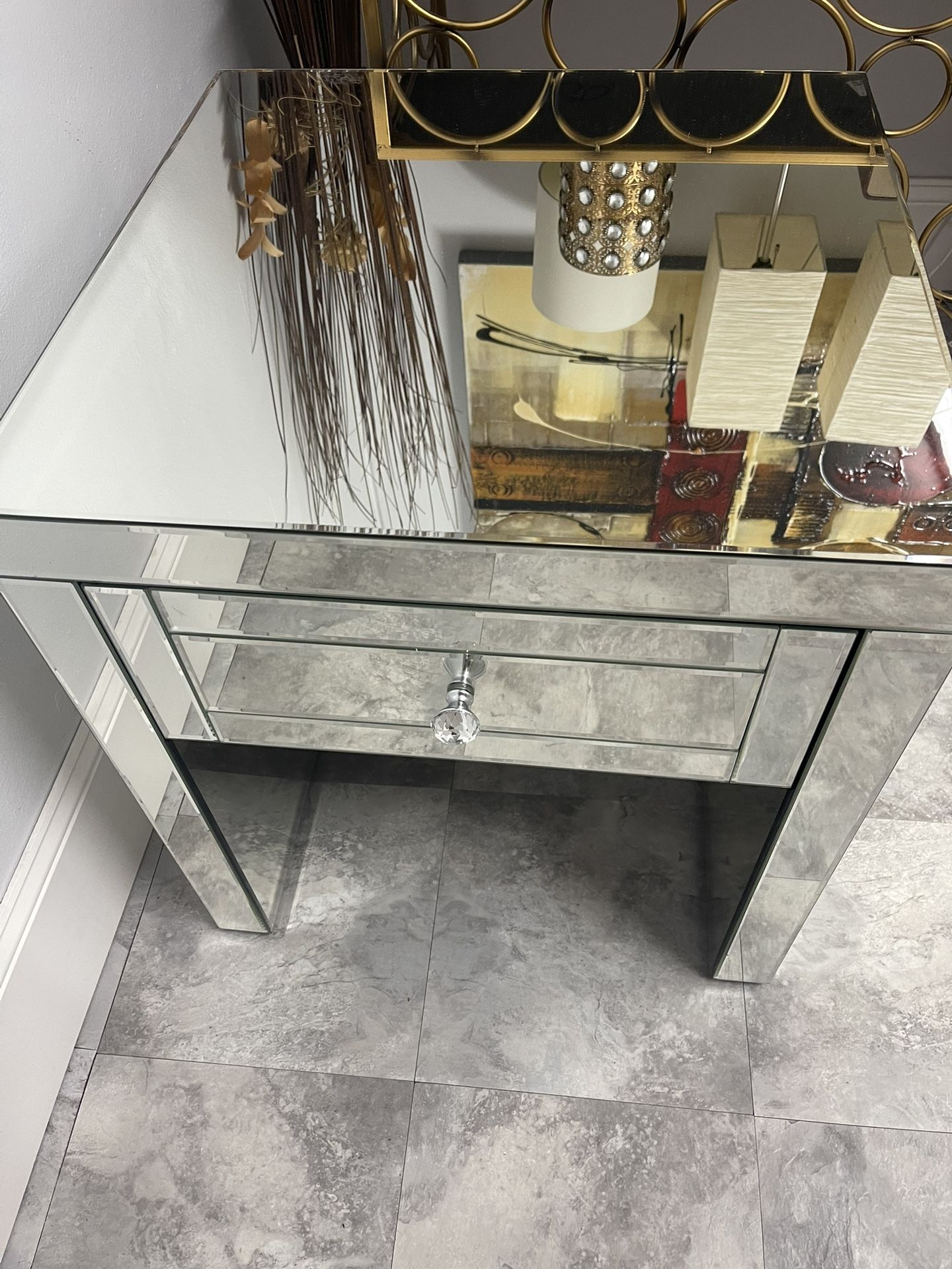 Mirrored Night Stand