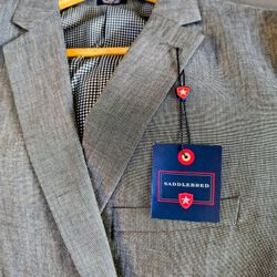 Men’s Saddlebred Gray Sport Coat Jacket 44R – New w/ Tags – 50% Off!