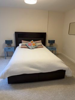 Queen Bed frame with under storage
