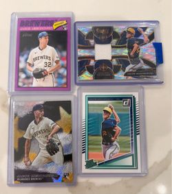 24-26 Topps Jacob Misiorowski Brewers Insert Card Lot (4) Patch Purple Variation