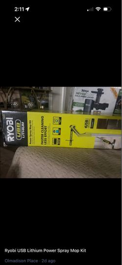 Ryobi USB Lithium Power Spray Mop Kit
