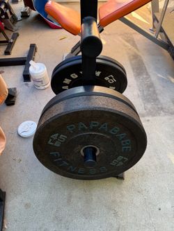 Papababe Fitness 45 lb Bumper Plates
