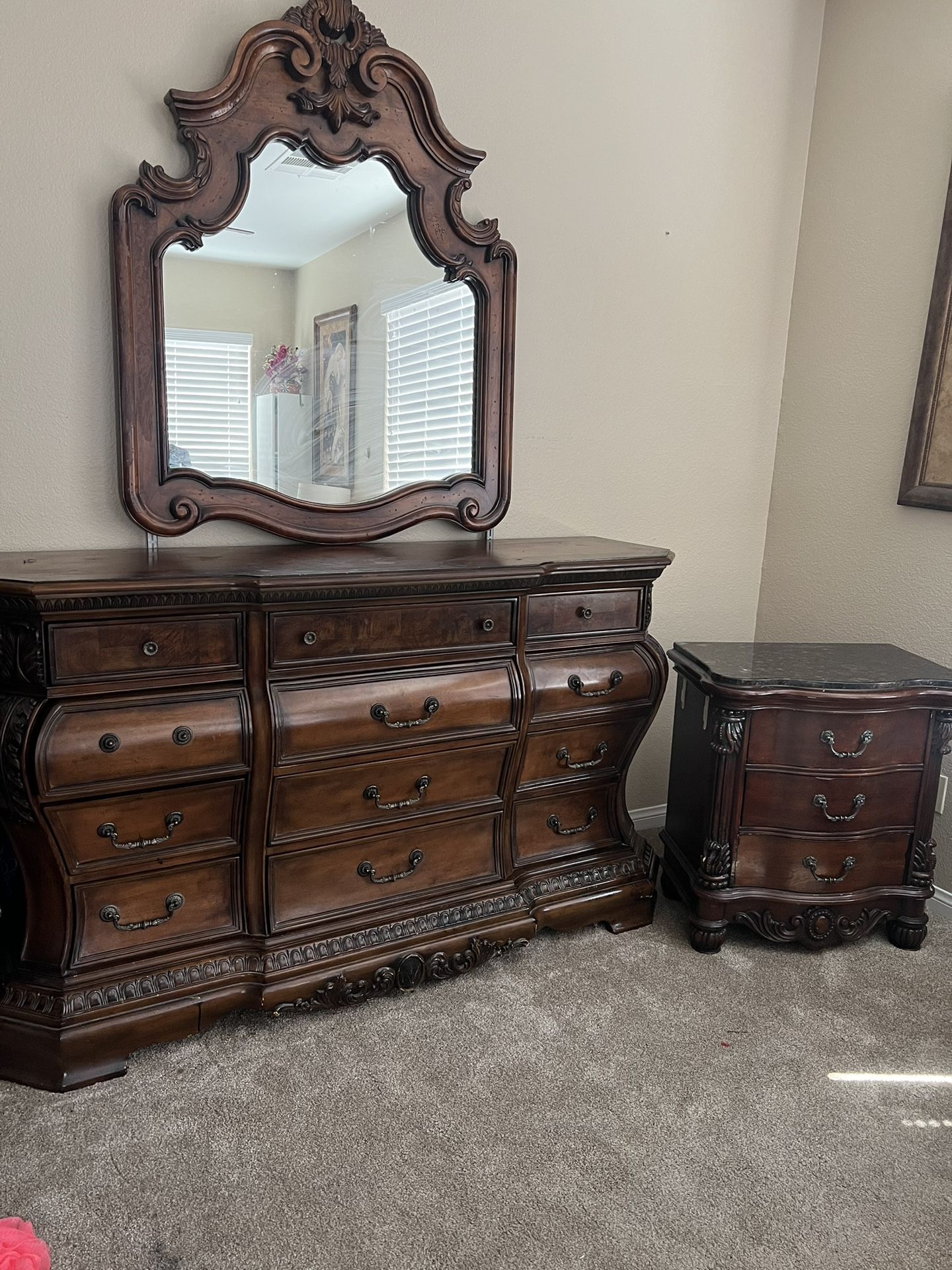 Dresser, Mirror And Nightstand