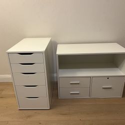 White File Cabinet Set 