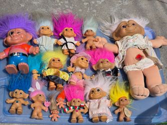 Vintage Troll dolls $60