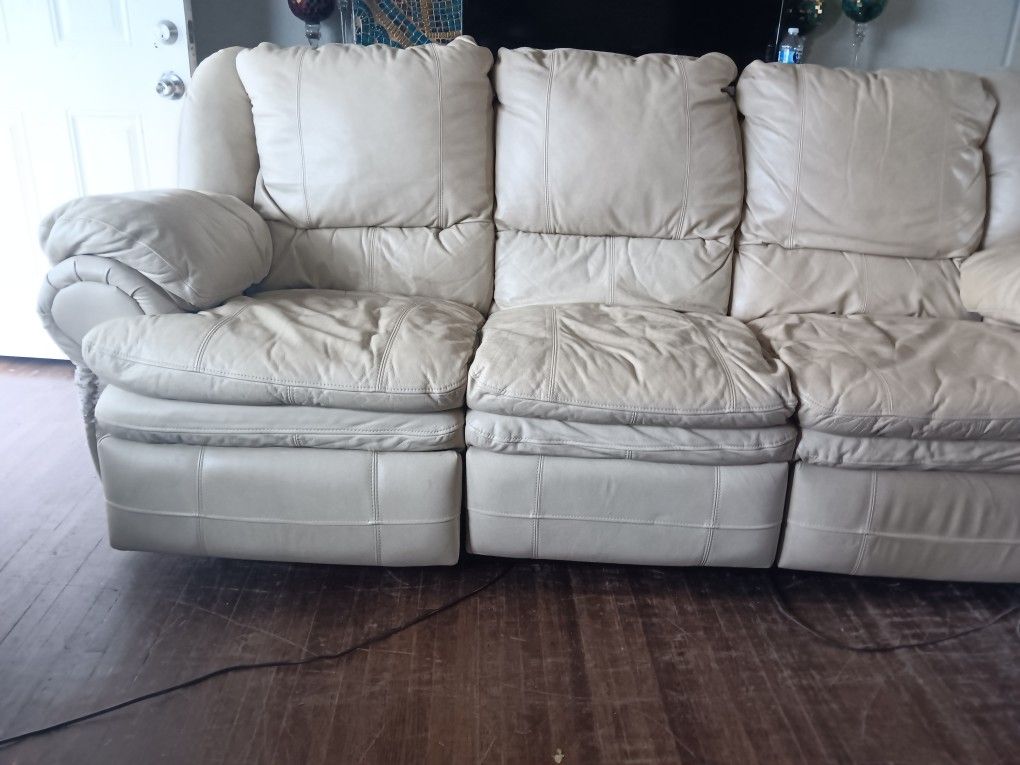 Leather Electronic Recliner Sofa