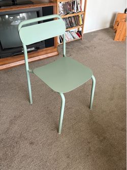 West Elm Wren Metal Stacking Dining Chair Mid Mod