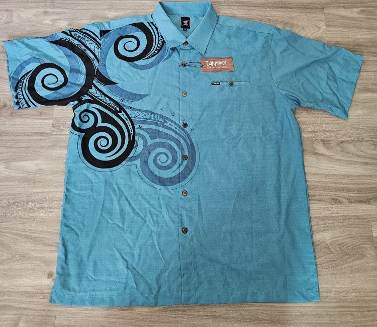 Tanoa Samoa Shirt Mens 2XL Aloha Button Up New 