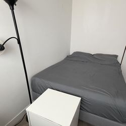 Queen Bedroom Set – Lull Mattress, Base, Nightstand + Lamp