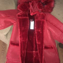 Red Shearling Size 16 Big Kids 