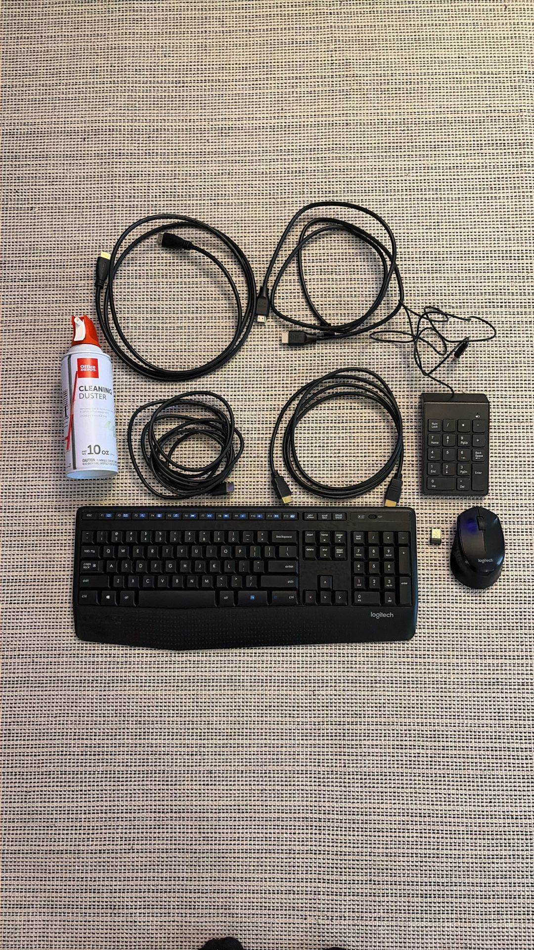 Logitech wireless Keyboard, Mouse, Keypad HDMI