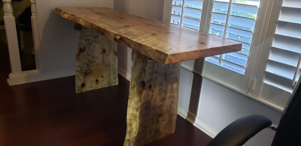 Live Edge Table And Live Edge Bench