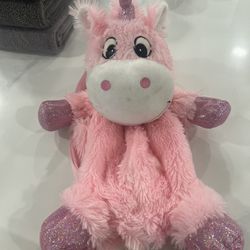 Pink Unicorn Stuffed Animal Backpack
