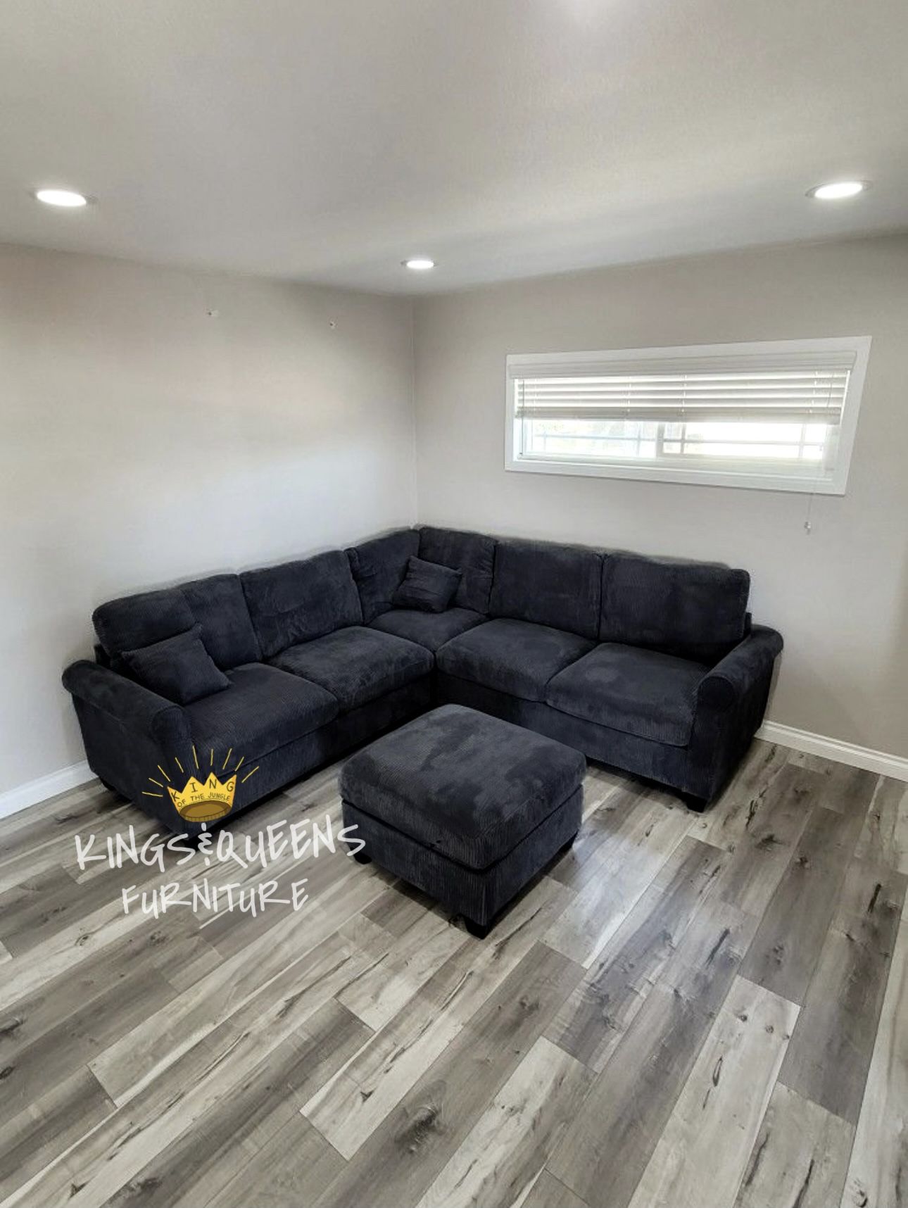 New Black Sectional 