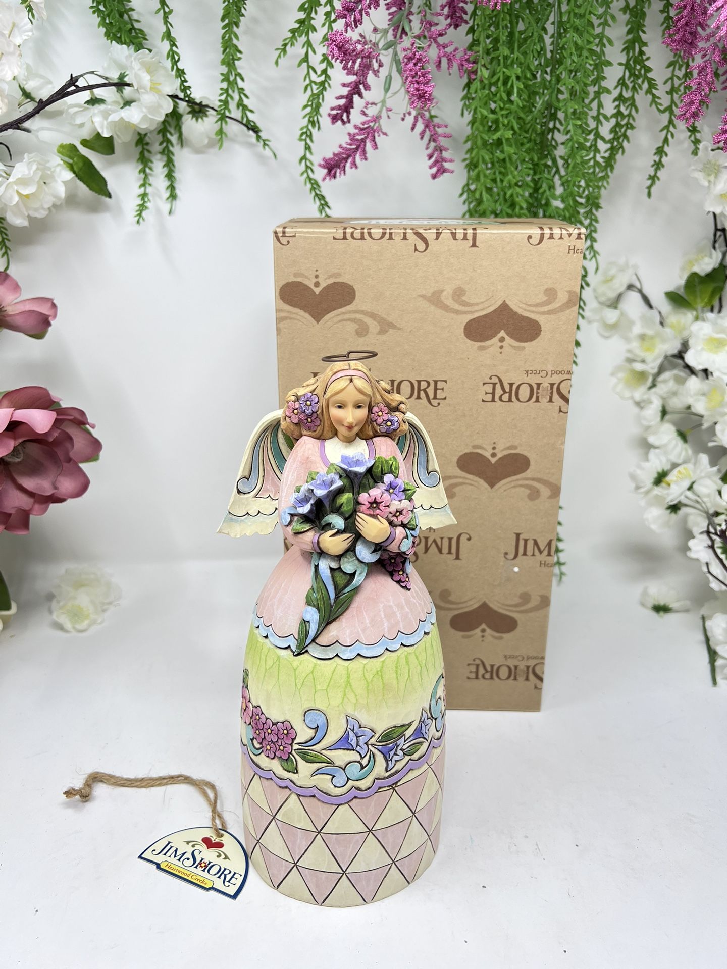 J4 Jim Shore Heartwood Creek Angel Figurine – 9.5” Tall – With Original Box & Tag