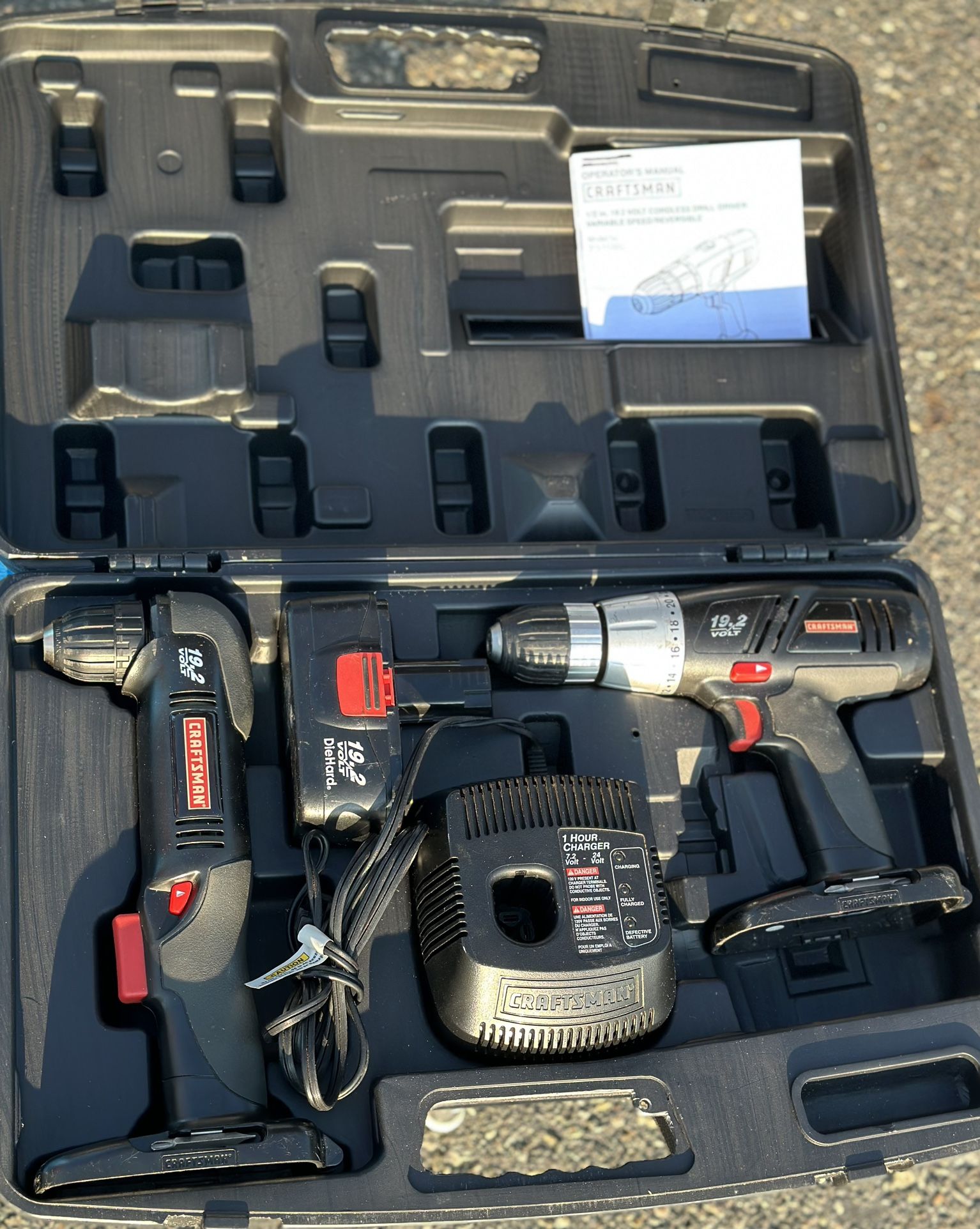 Craftsman Right Angle 19.2V Cordless Drill & 1/2” Drill