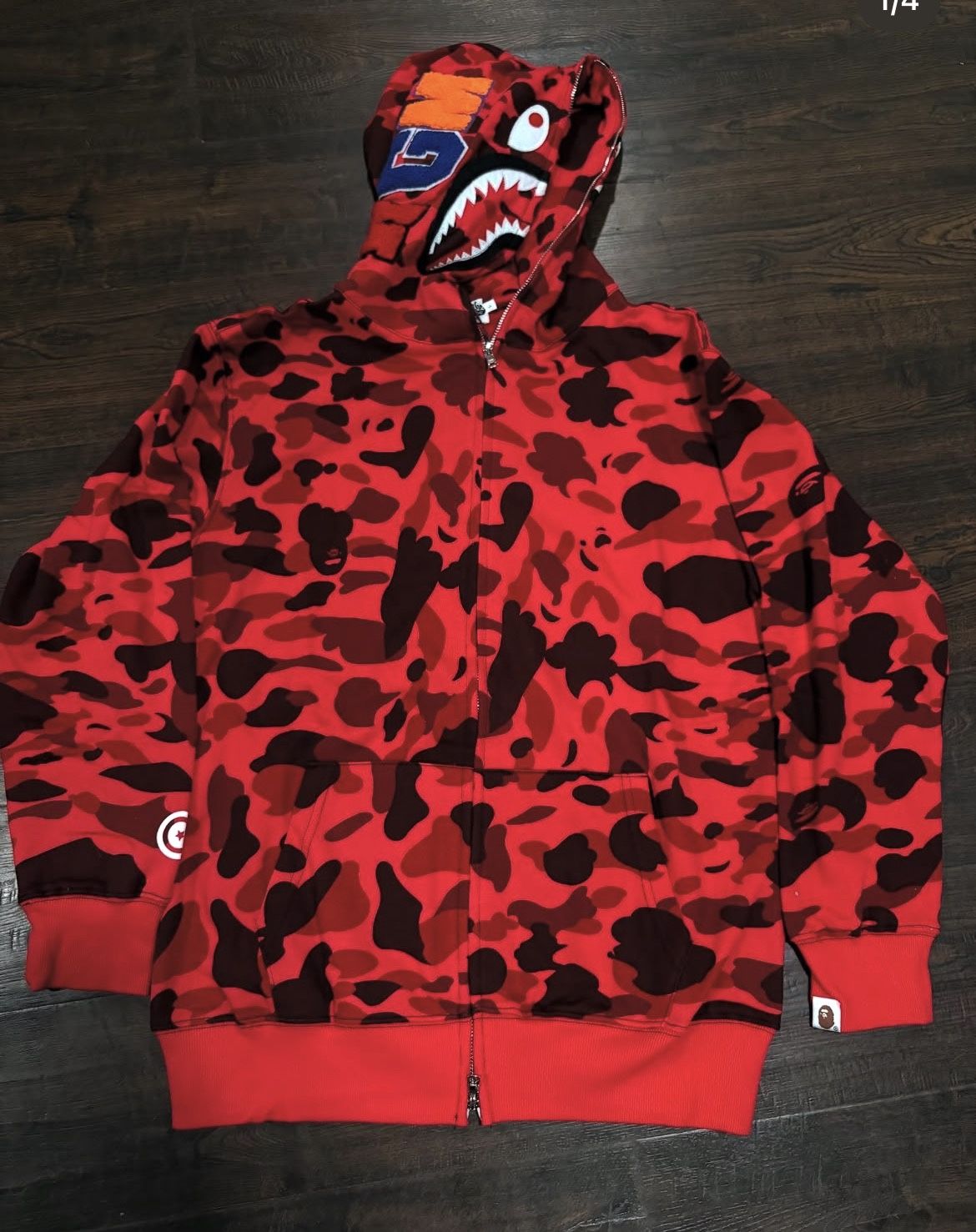 Red bape hoodie