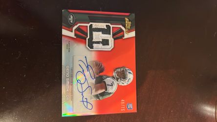 2013 Topps Finest Geno Smith Card With Jersey Patch  49/75