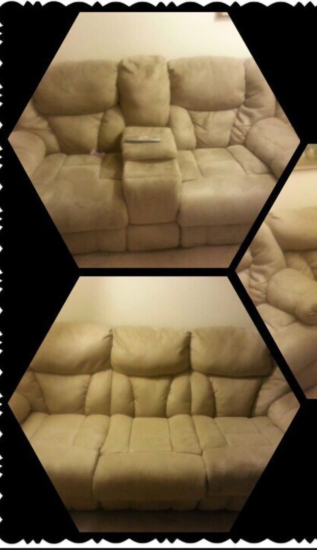 2 piece sofa with recliners and sofa bed