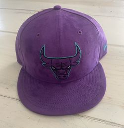 Purple Suede Bulls Hat
