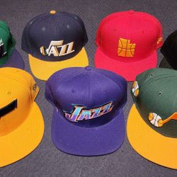Utah Jazz Fitted Hat Lot