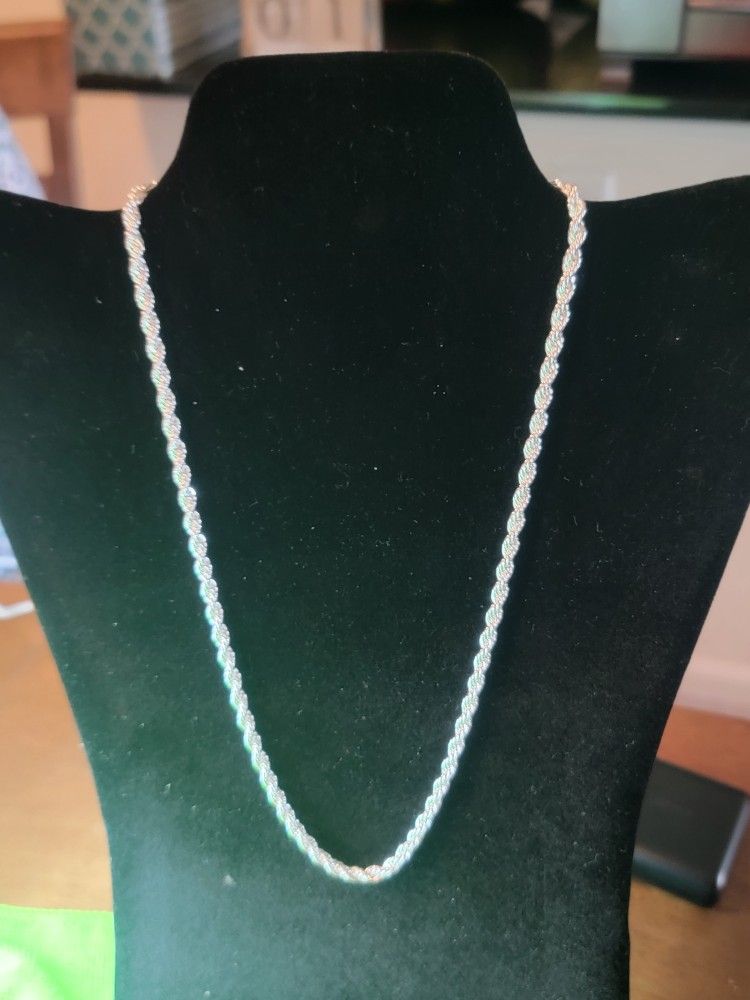 925 Silver Rope/chain 4mm 20"