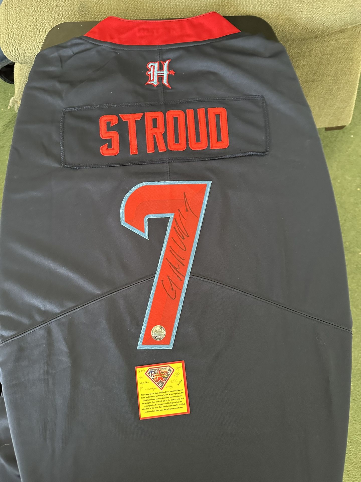 CJ STROUD SIGNED HOUSTON TEXANS QB AUTOGRAPHED NIKE FOOTBALL JERSEY w/COA XL 608