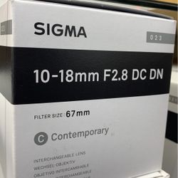 Sigma 10-18mm f/2.8 DC DN Contemporary Lens (Sony E)