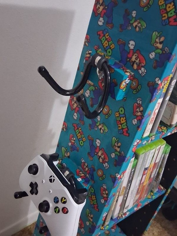Super Mario, Nintendo, video game disk rack, tower storage stand, holder, display