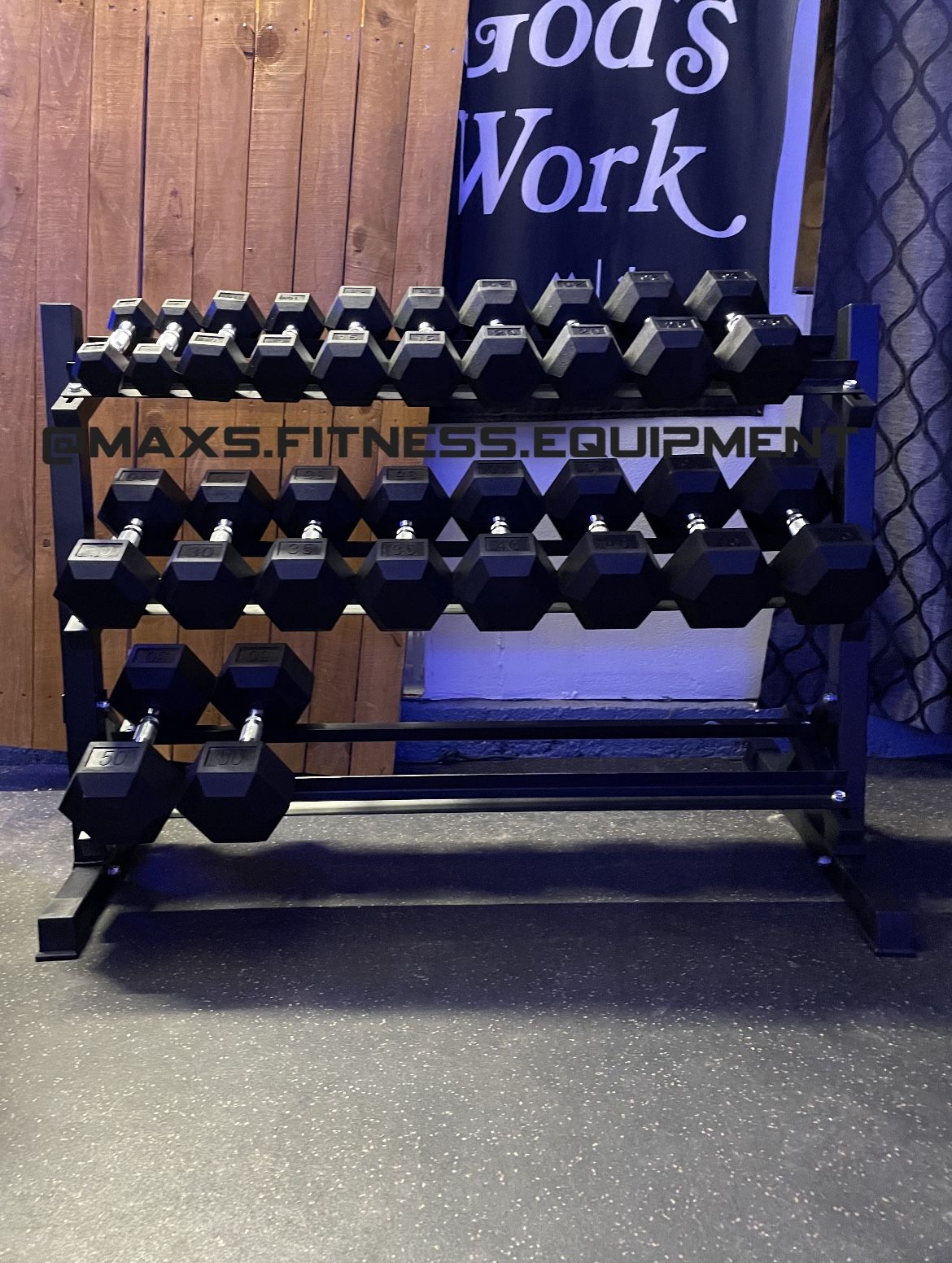 New Dumbbells Set 5-50 With Rack 