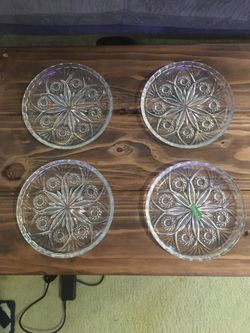 Polish cut crystal dishes