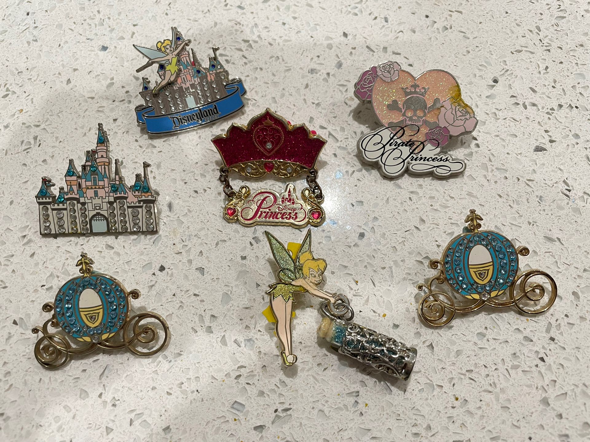 Disney Collector Pin Set- Princess Lot Of 6