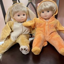 Like new! My American girl baby twins with outfits