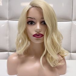 Synthetic Hair Wig-Blonde Wavy Wig-costume Cosplay Dress Up -brand New $30- Peluca Corta Nueva Ondulada Rubio
