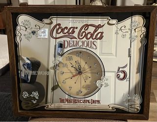 Coca-Cola Vintage Advertising Mirror Clock