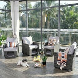 Brand New Patio Furniture Set For Piece Outdoor Patio Sofa Set Pet Friendly Underneath Storage / Pet Bed Patio Furniture Set Brand New In The Box 🚛🆕
