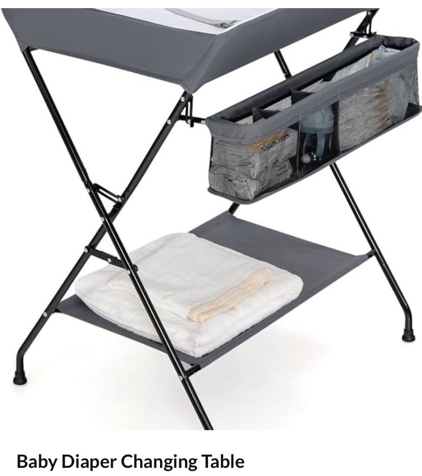 Grey Tall Changing Table