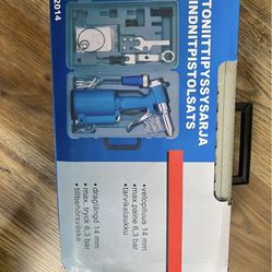 Heavy Duty Air Hydraulic Riveter-Professional Pop Pneumatic Riveting Gun Rivet Tool with Nose Pieces 