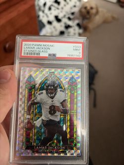 Lamar Jackson PSA 9 Stained Glass