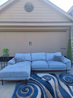 Modern Light Gray Sectional Couch- Free Delivery