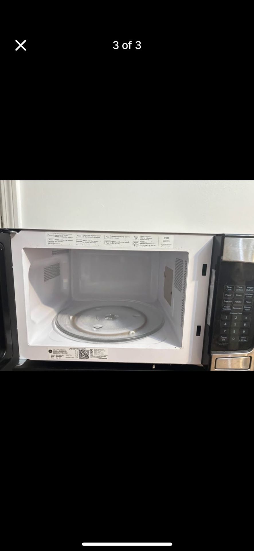 GE 2.0 Cu Ft Microwave
