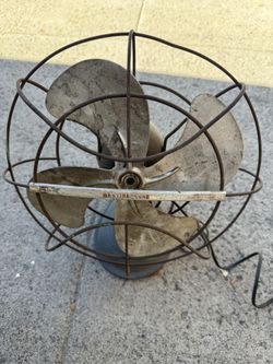 Vintage Westinghouse 10 LD Desk Fan Metal Steel Works