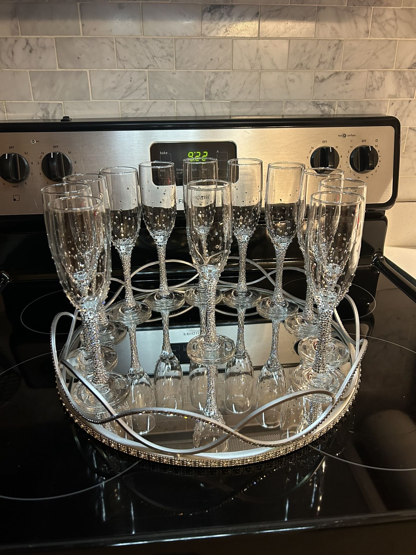 12 Copas Y Vase Para Quinceanera 