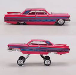 97 M 1:64 1964 Cadillac Coupe DeVille Lowrider Diecast Pink
