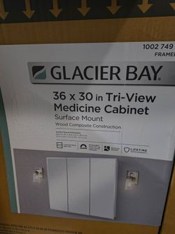 Glacier bay 36x30 medicine cabinet