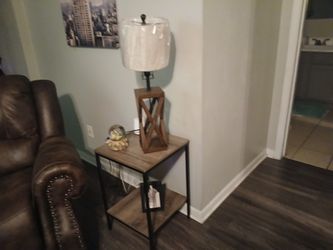 End Table And Lamp