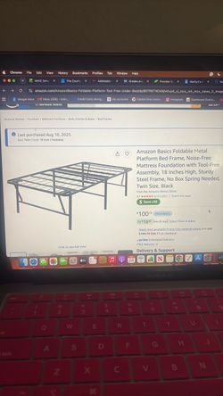 Amazon foldable twin size metal bed frame