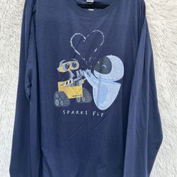 New Long Sleeve Wall-E T-Shirt Size XL